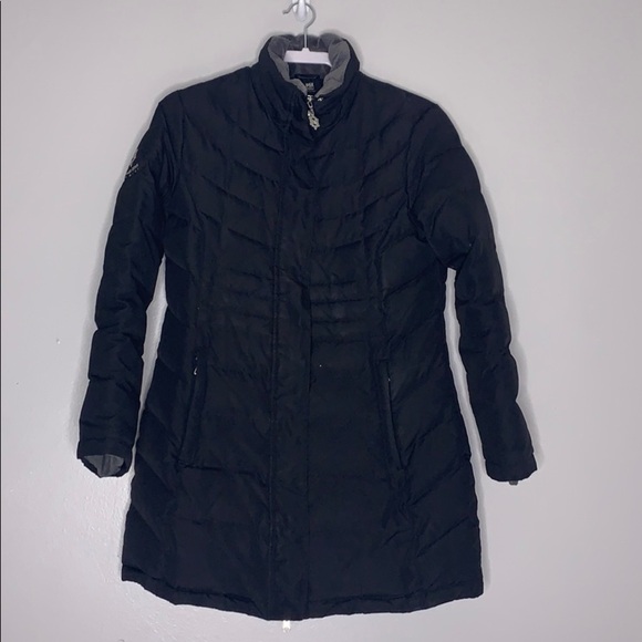Avenue plus Petite Black Elongated Puffer Jacket fleece medium - Picture 1 of 8